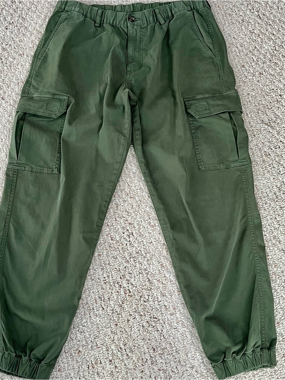 Bearbottom Cargo Jogger Pants Mens L Army Green Pockets Stretch